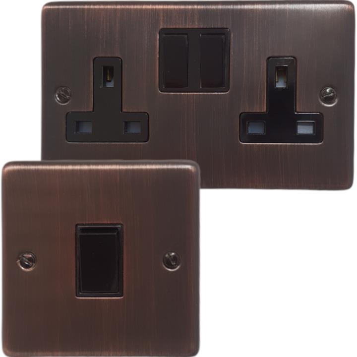 Antique Copper Sockets and Switches