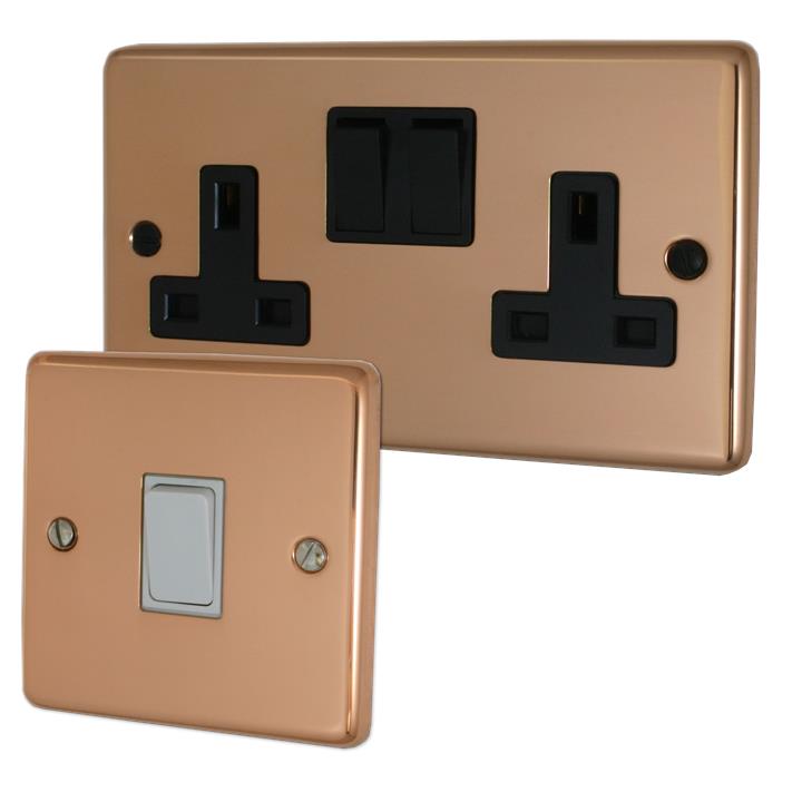 Polished Copper Sockets and Switches