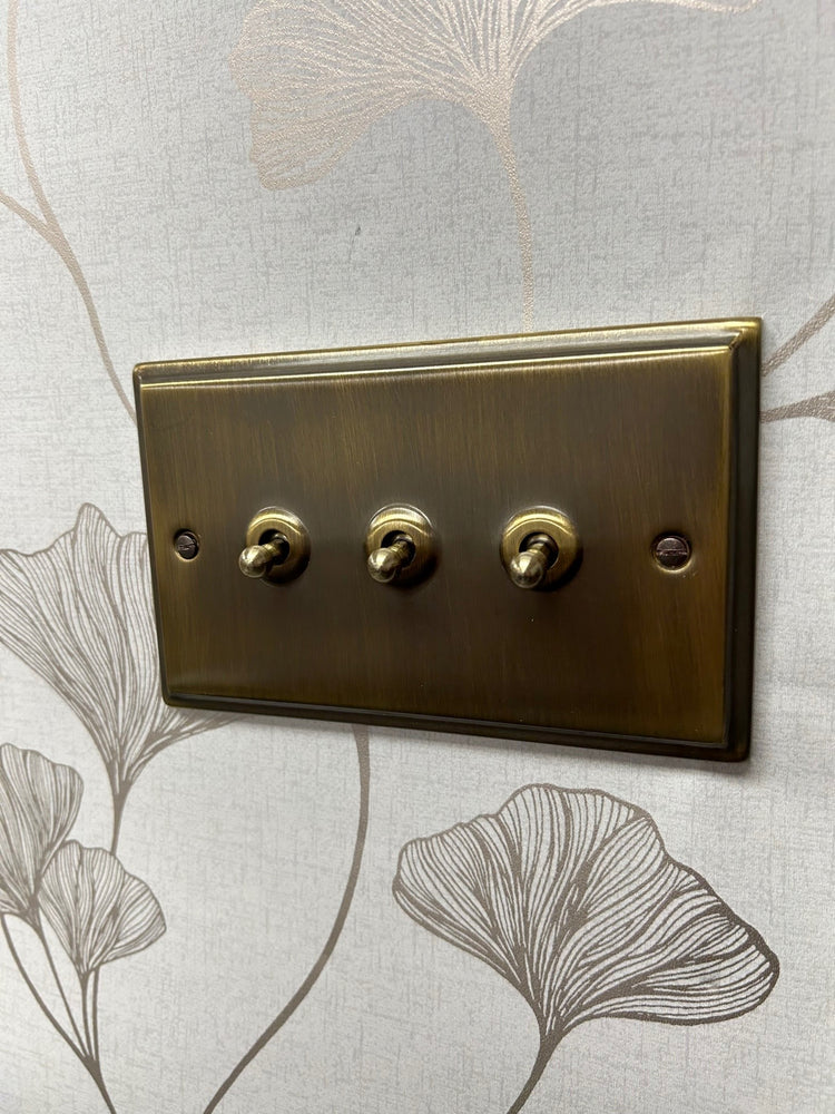 Deco Antique Brass Sockets and Switches