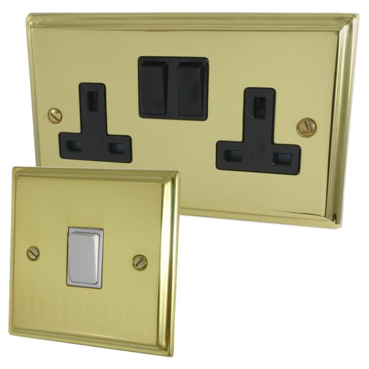 Deco Polished Brass Sockets and Switches
