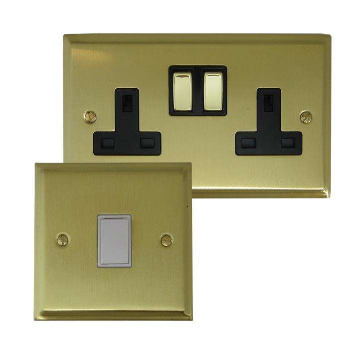 Deco Satin Brass Sockets and Switches