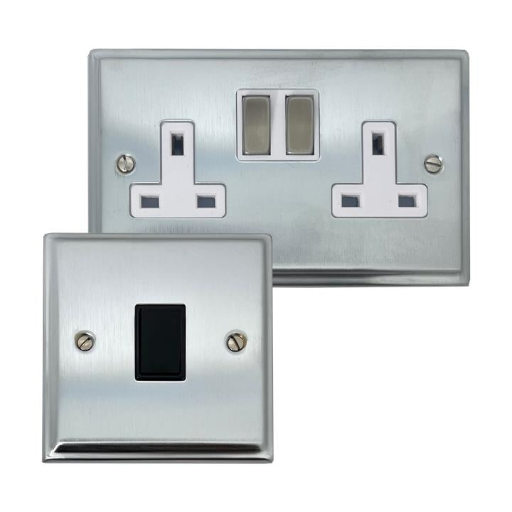 Deco Satin Chrome Sockets and Switches