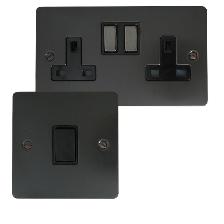 Flat Black Bronze Sockets and Switches