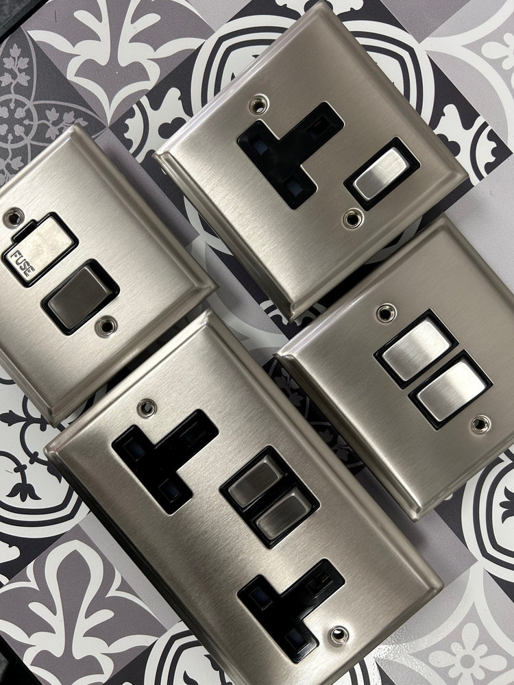 Satin Nickel Sockets and Switches