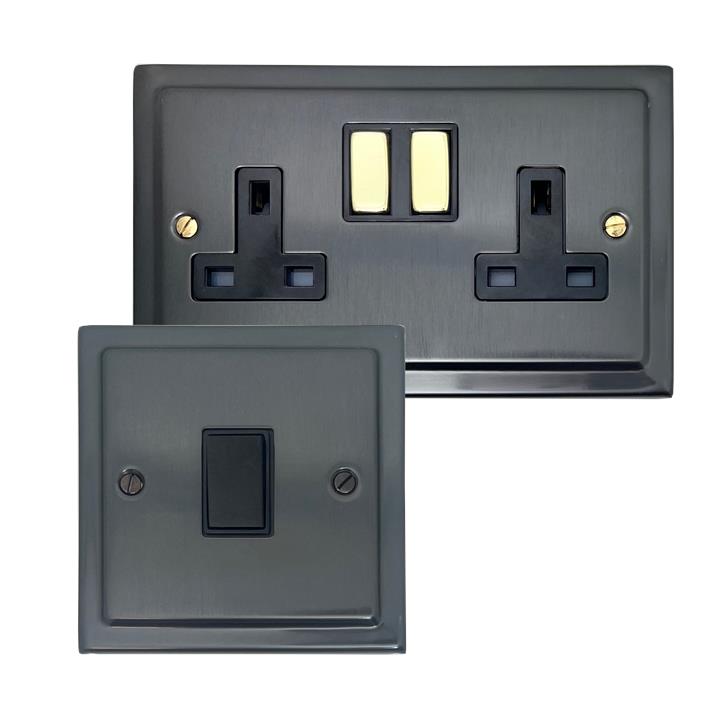 Victorian Black Bronze Sockets and Switches