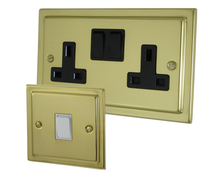 Victorian Polished Brass Sockets and Switches