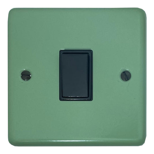 Classic Sage Green 1 Gang Switch (Black Switch)