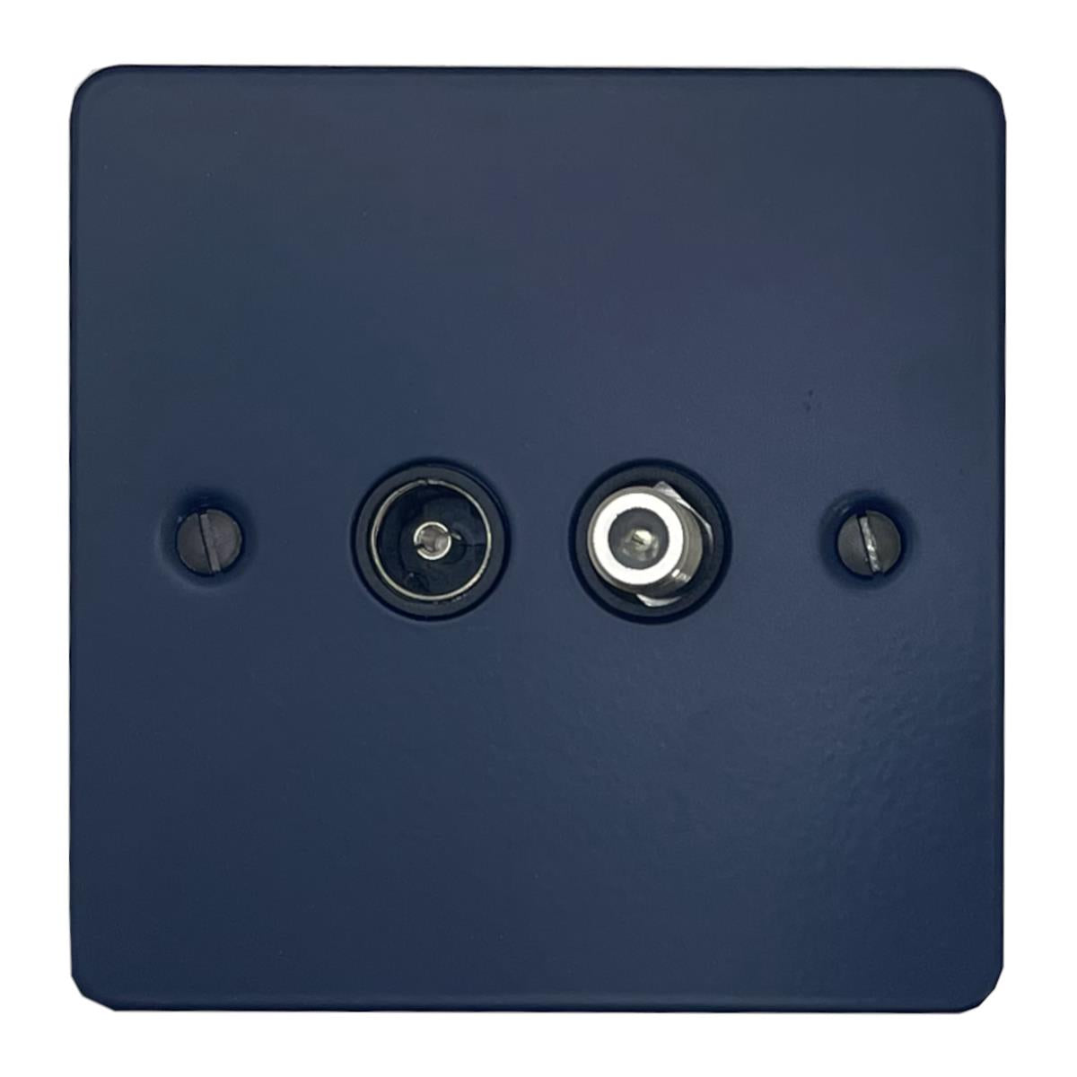 Flat Blue Coax and Satellite Point (Black Inserts)