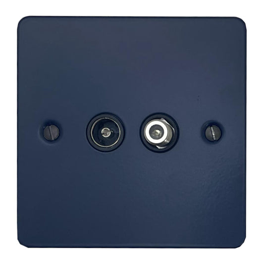 Flat Blue Coax and Satellite Point (Black Inserts)