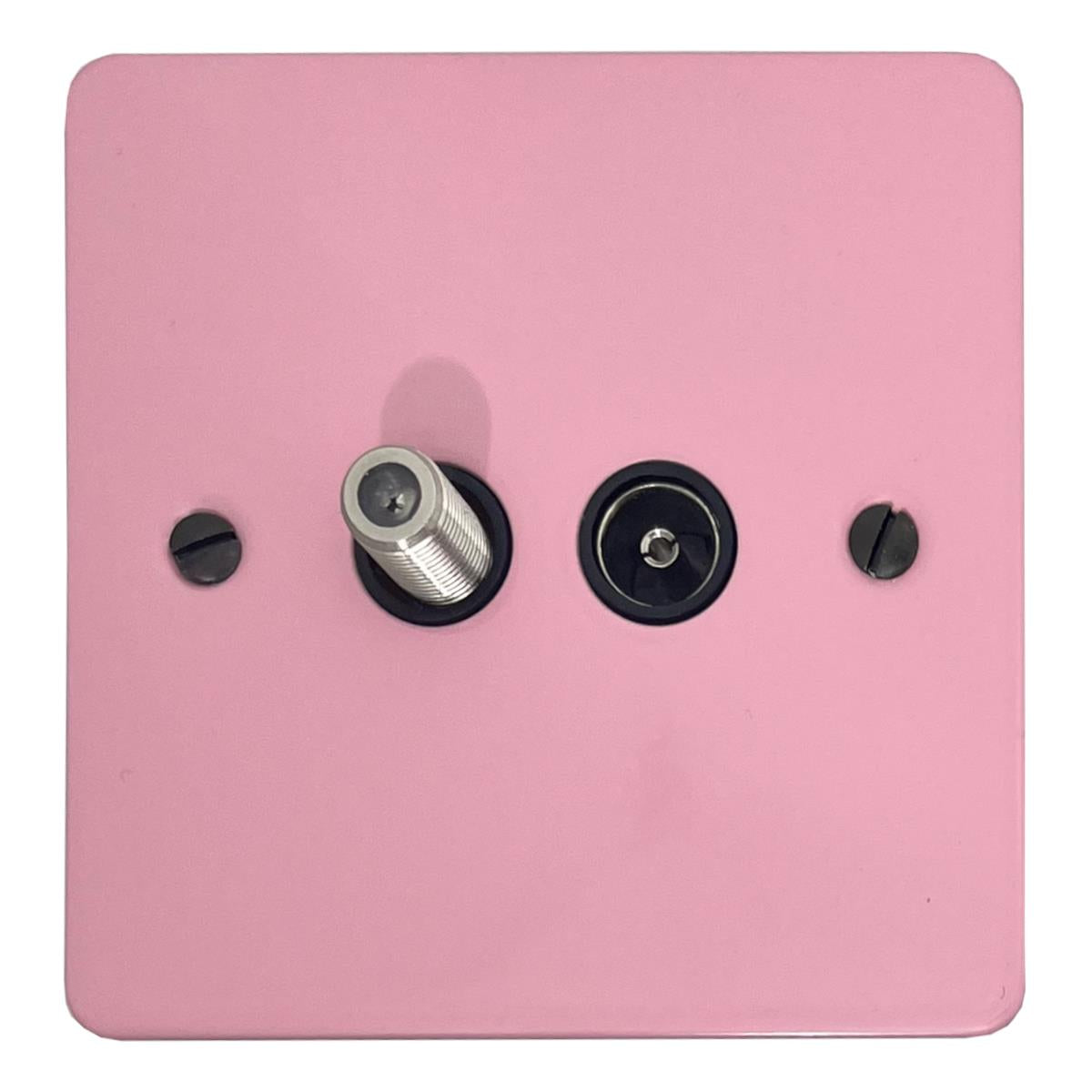 Flat Gloss Pink Coax and Satellite Point (Black Inserts)