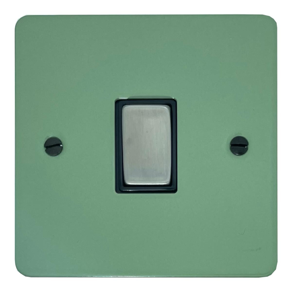 Flat Sage Green Intermediate Switch (Satin Chrome Switch/Black Insert)