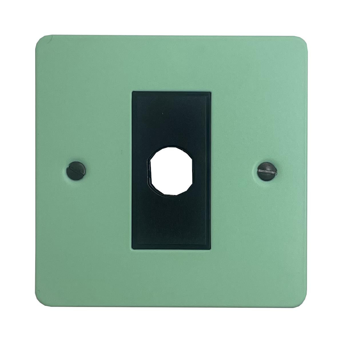 Flat Peppermint Green Flex Outlet (Black Insert)