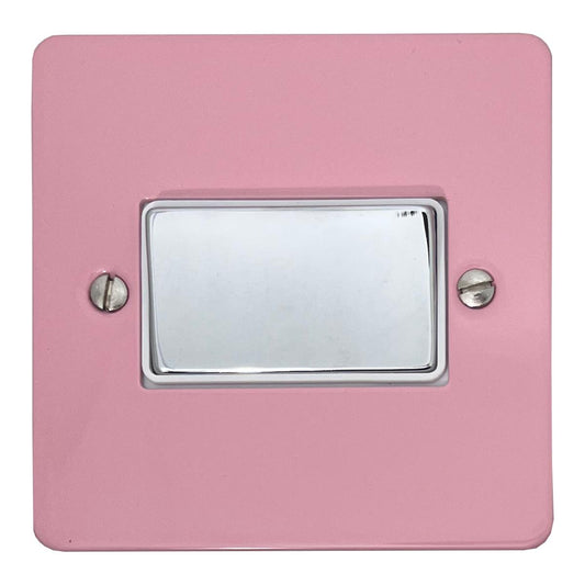 Flat Gloss Pink Fan Isolator (Polished Chrome Switch/White Insert)