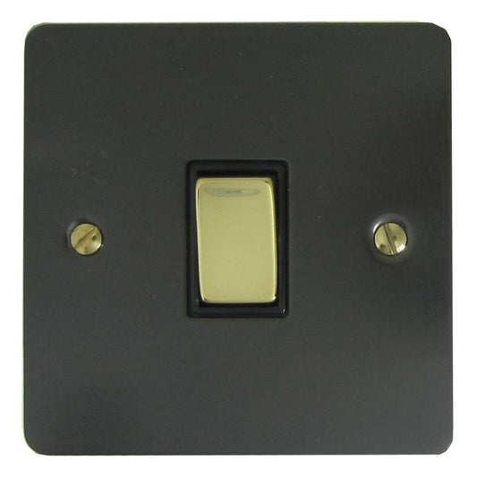 Flat Black Bronze 1 Gang 2 Way Switch