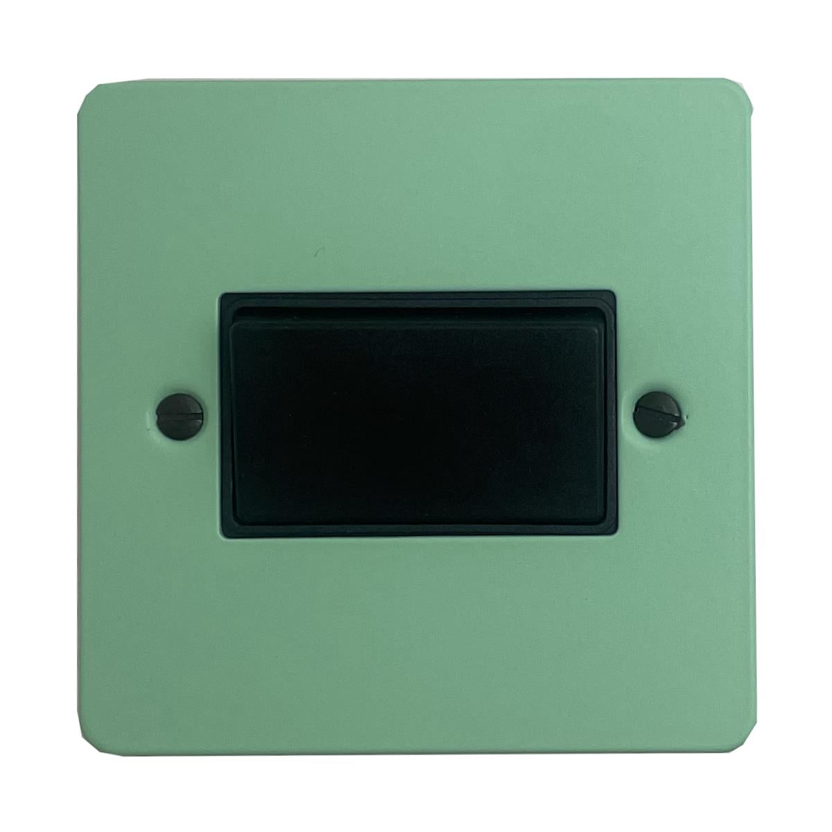 Flat Peppermint Green Fan Isolator (Black Switch)