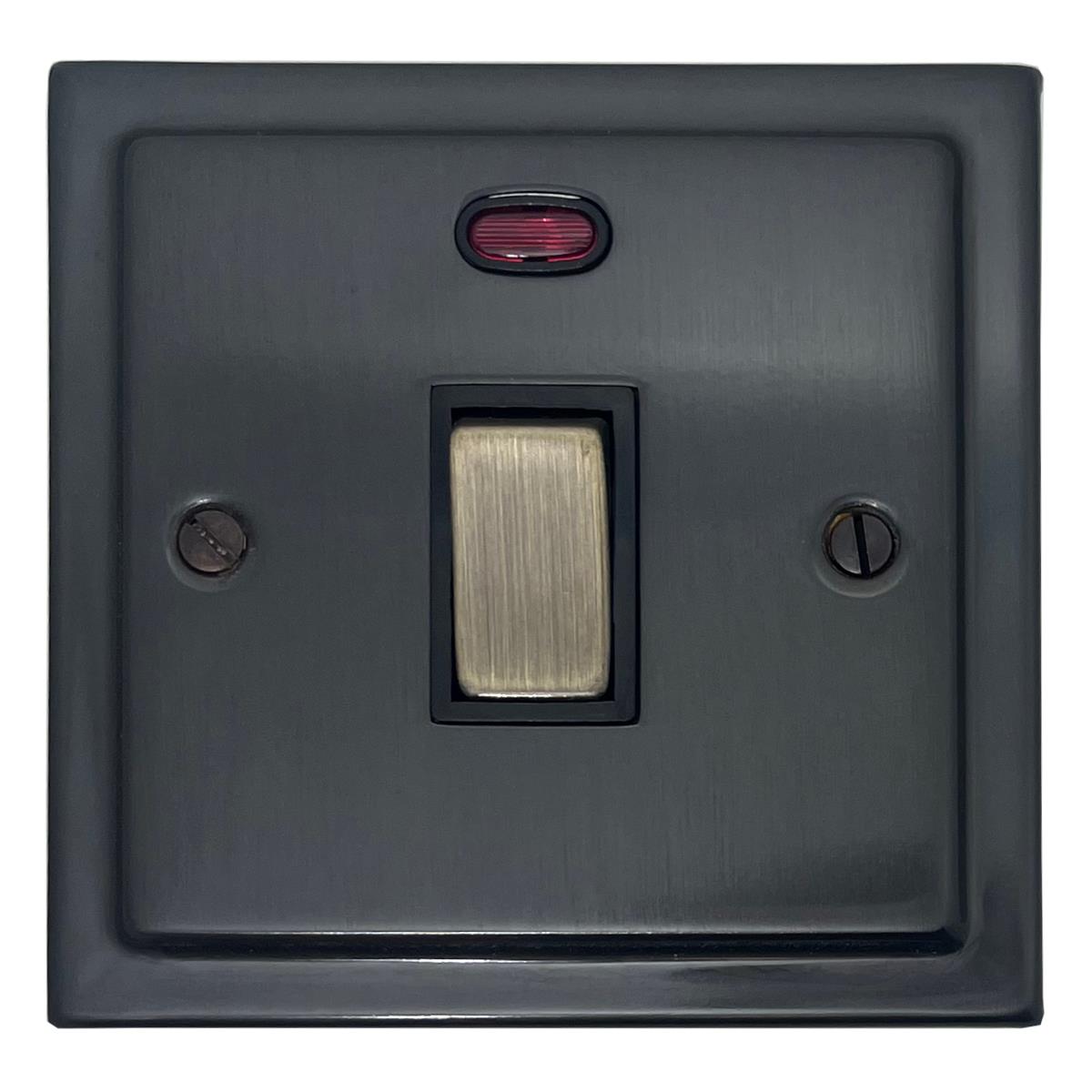 Trimline Black Bronze 20A Dp Switch with Neon