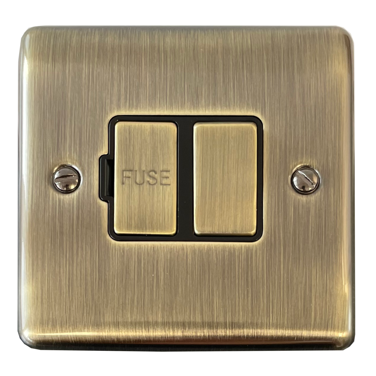 Basics Antique Brass Switched Fused Spur