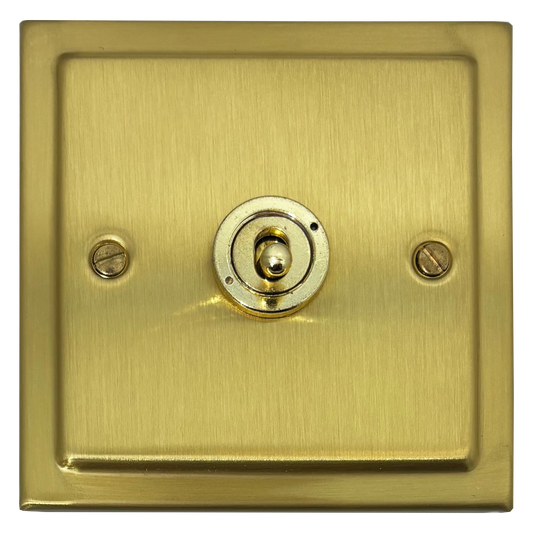 Trimline Satin Brass 1 Gang 2 Way Toggle Switch