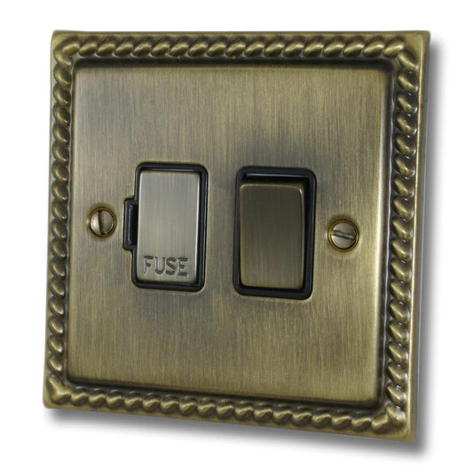 Monarch Antique Brass Switch Fused Spur (Brass Switches)