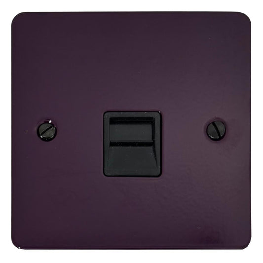 Flat Purple Telephone Primary Socket (Black Insert)