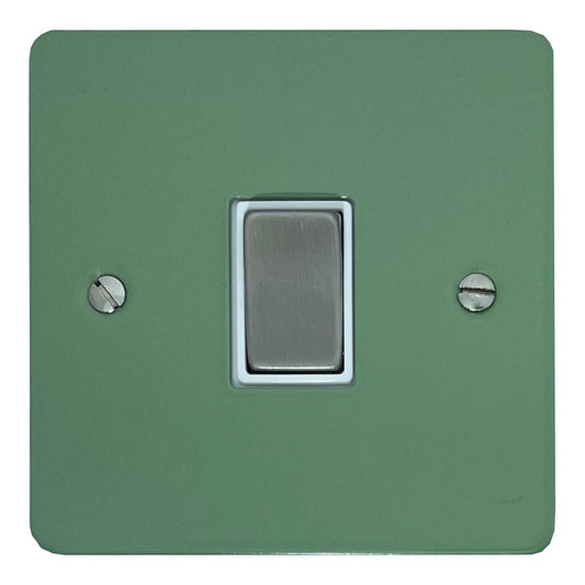 Flat Sage Green Intermediate Switch (Satin Chrome Switch/White Insert)