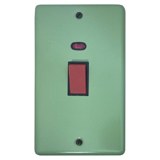 Classic Sage Green 45 Amp Cooker Switch (Black Insert)