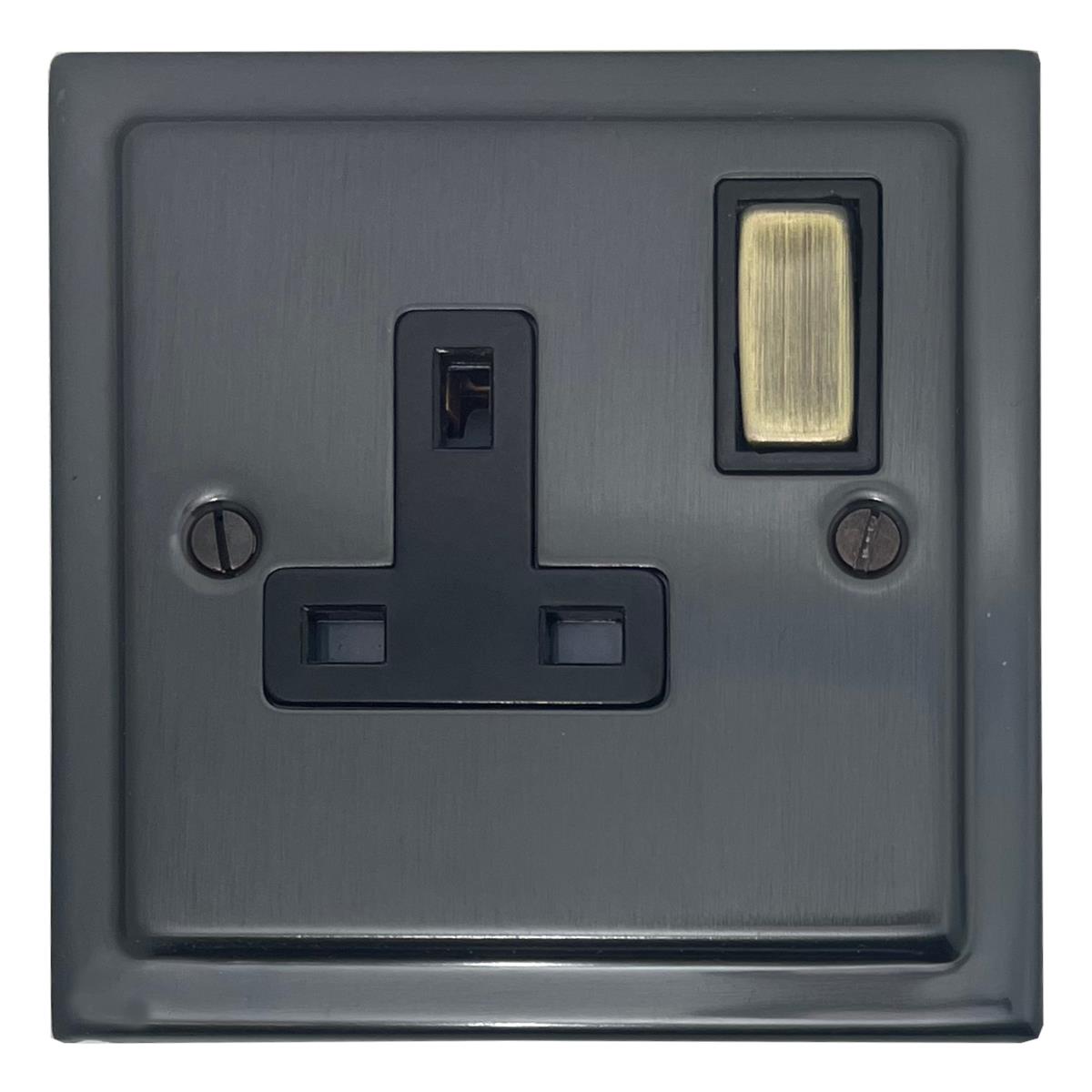 Trimline Black Bronze 1 Gang Socket