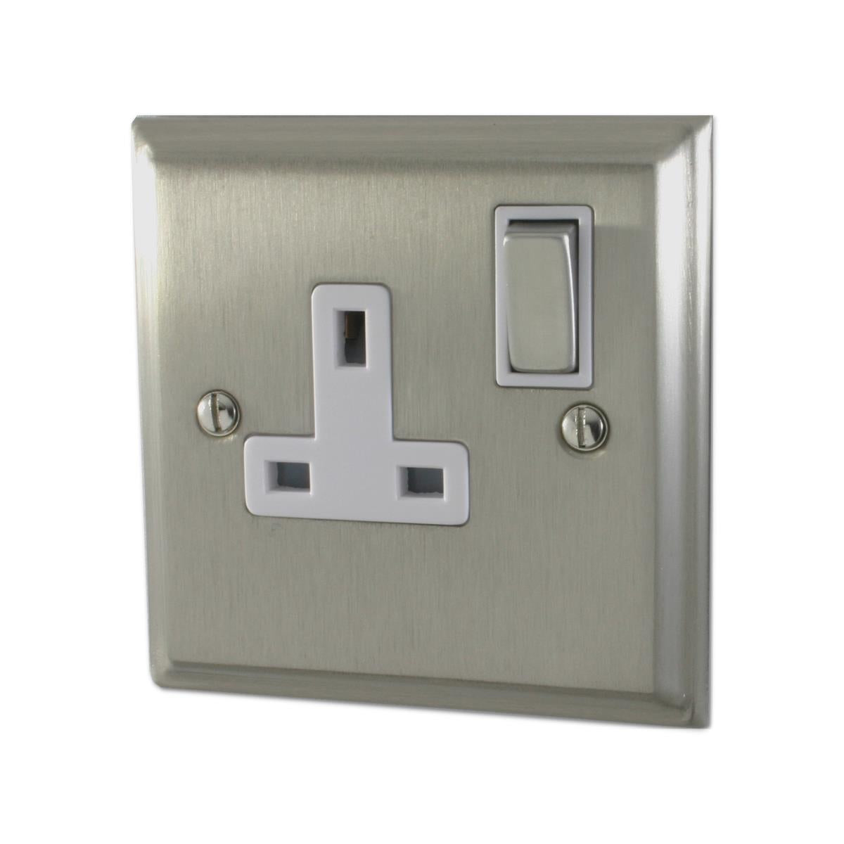 Deco Satin Nickel 1 Gang Socket