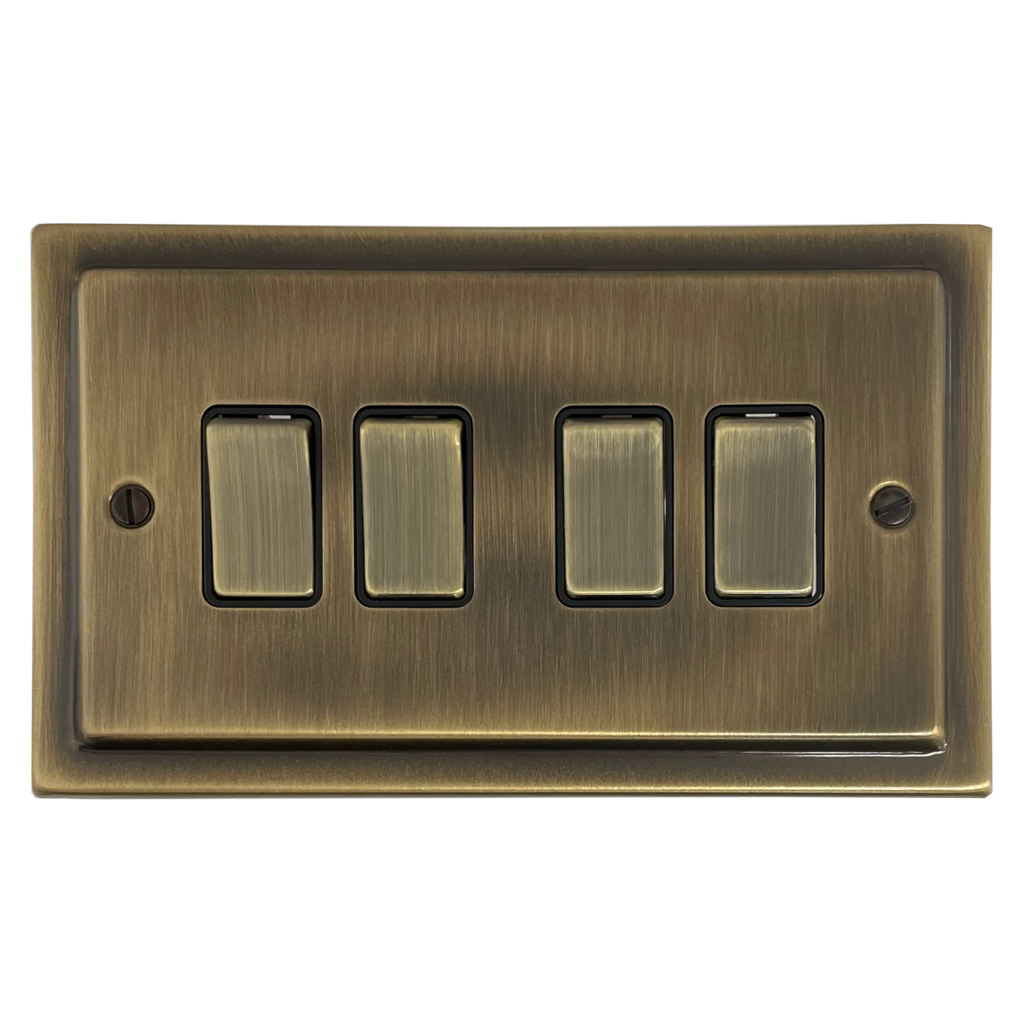 Victorian Antique Brass 4 Gang Switch (Brass Switches)