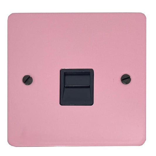 Flat Gloss Pink Telephone Primary Socket (Black Insert)