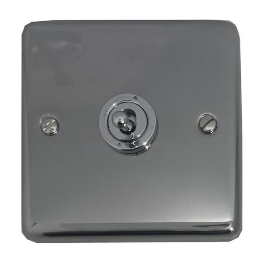 Contour Polished Steel 1 Gang Toggle (Polished Chrome Toggle)