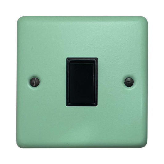 Classic Peppermint Green 1 Gang Switch (Black Switch)
