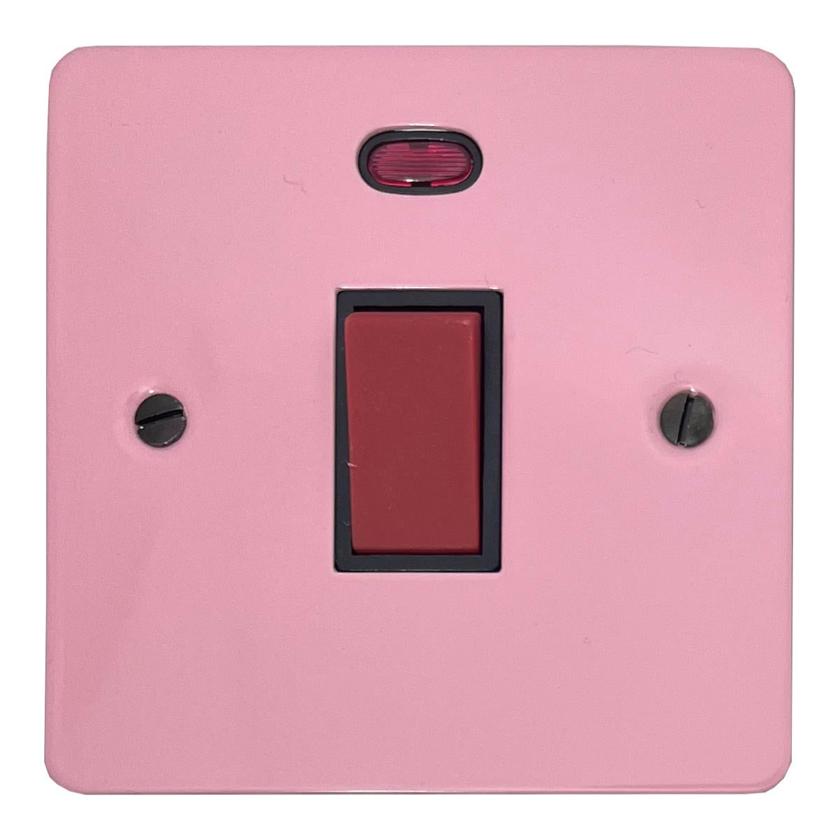 Flat Gloss Pink 45 Amp DP Switch with Neon (Black Insert)