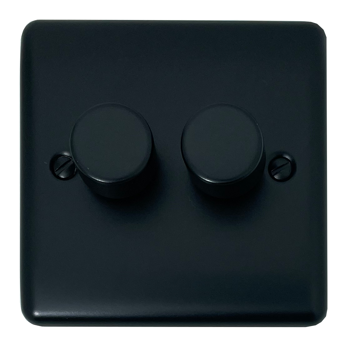 Basics Matt Black 2 Gang LED Dimmer