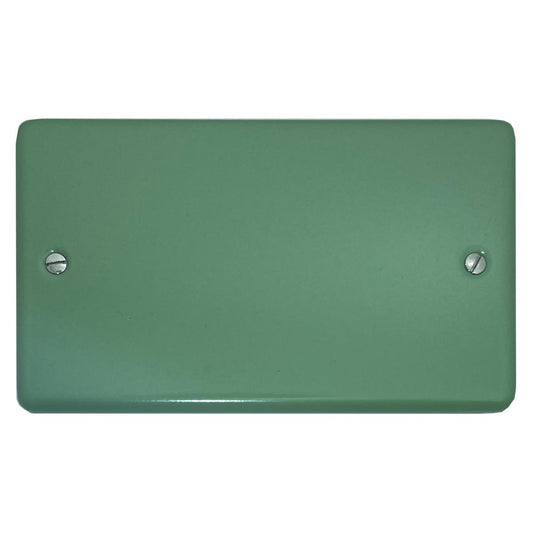 Classic Sage Green 2 Gang Blank Plate