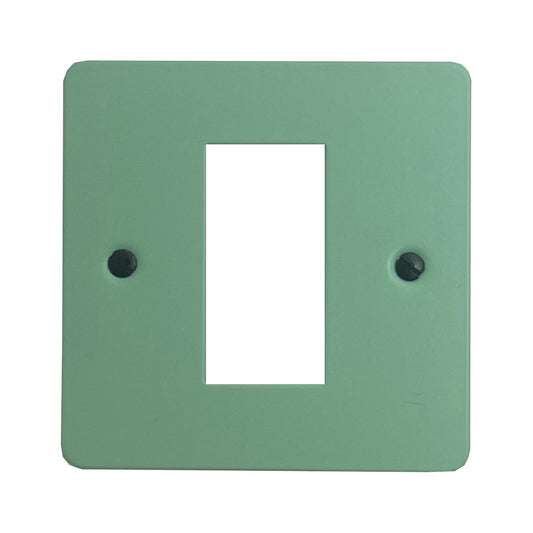 Flat Peppermint Green 1 Gang 1 Module Plate