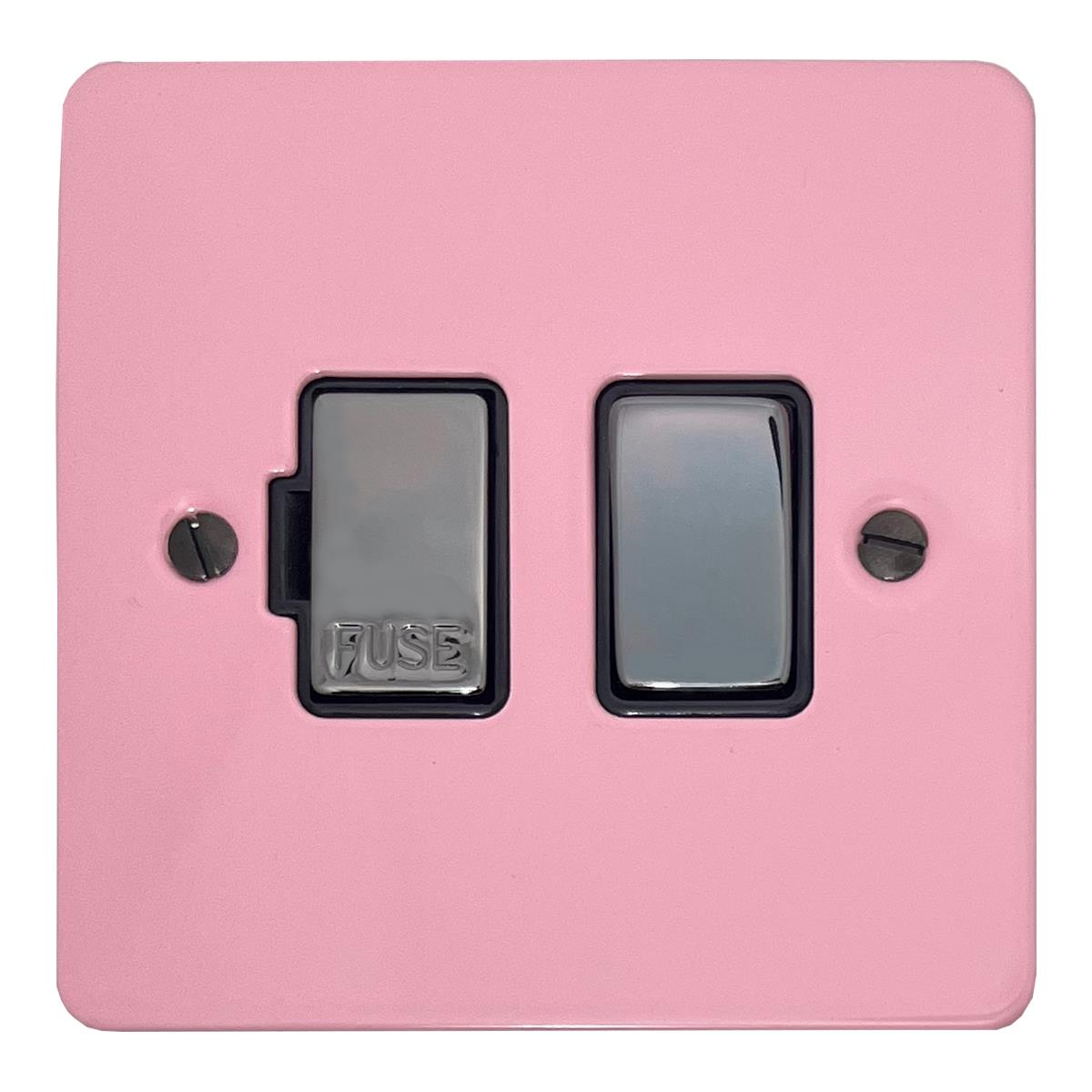 Flat Gloss Pink Switched Fuse Spur (Black Nickel Switch/Black Insert)