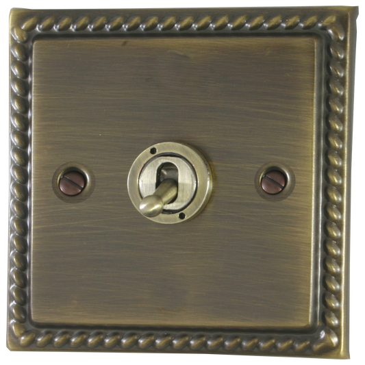 Monarch Antique Brass Intermediate Toggle Switch