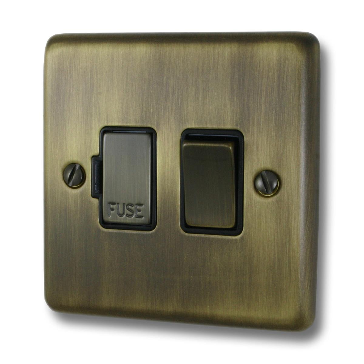 Contour Antique Brass Switched Fuse Spur (Brass Switch)