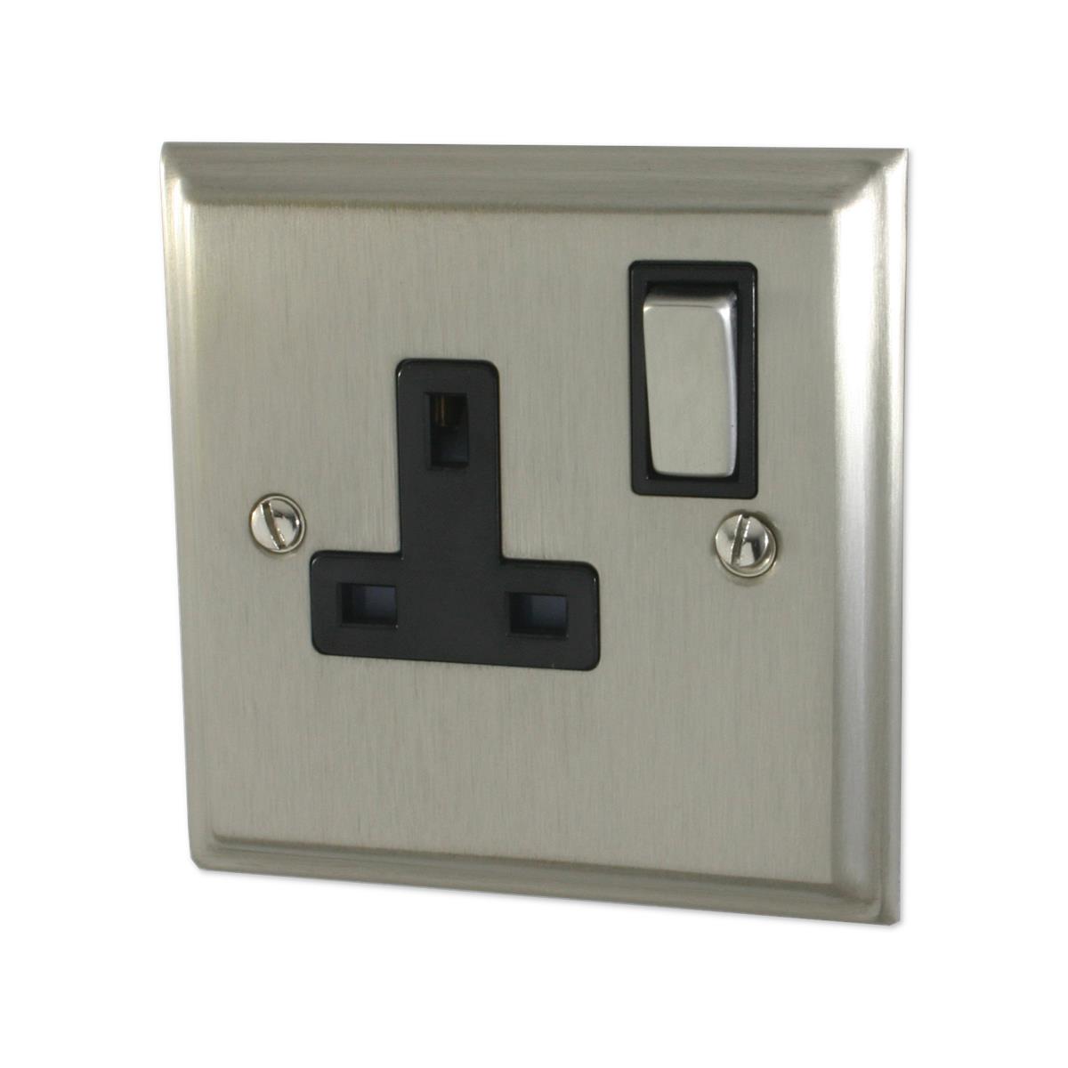 Deco Satin Nickel 1 Gang Socket