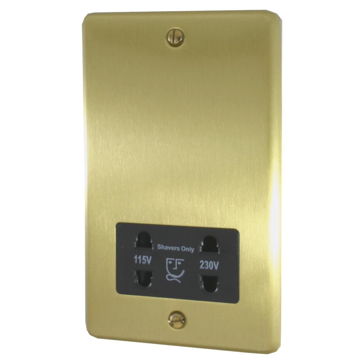 Contour Satin Brass Shaver Socket