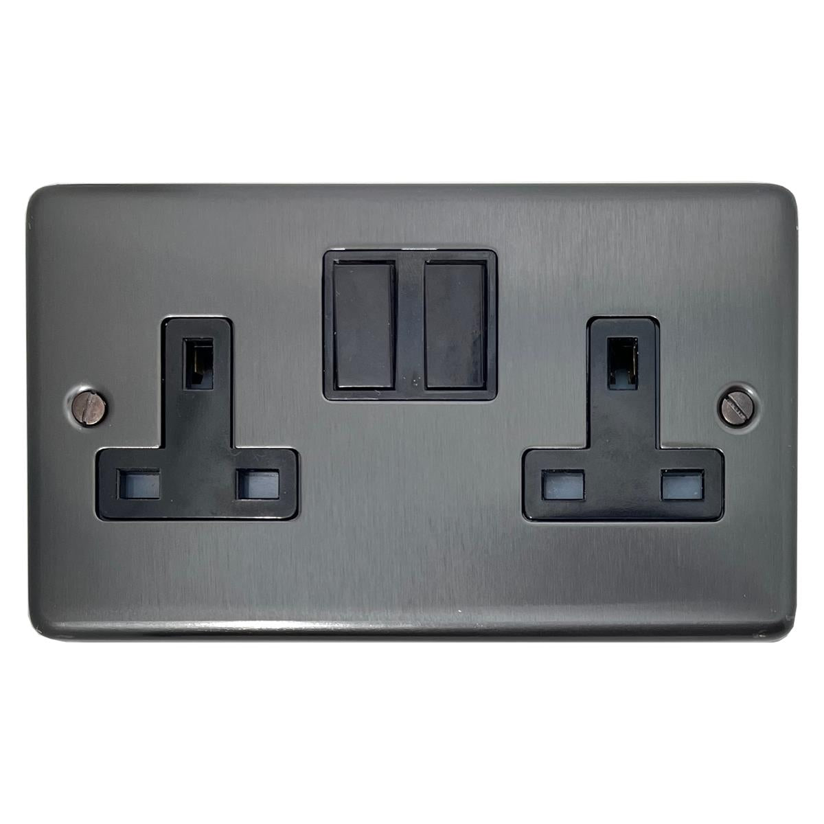 Contour  Black Bronze  2 Gang Socket