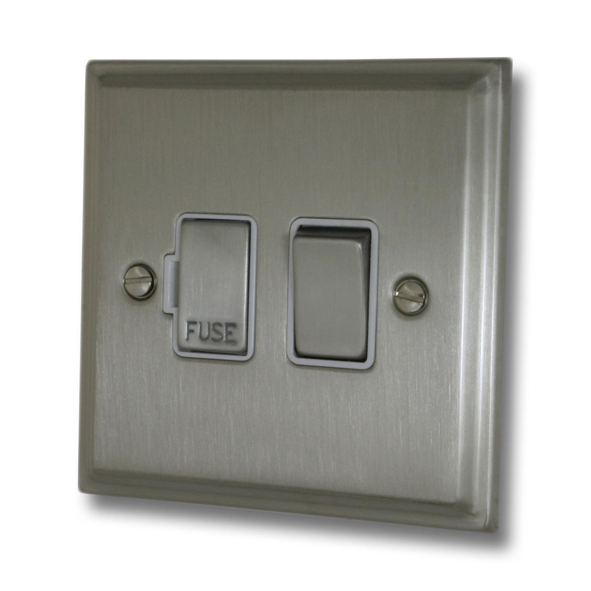 Deco Satin Nickel Switch Fused Spur