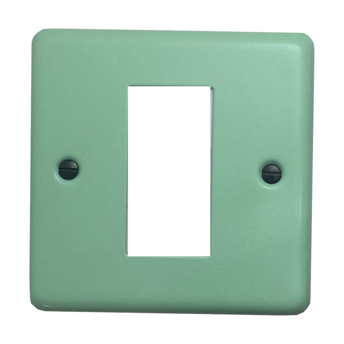 Classic Peppermint Green 1 Gang Module Plate