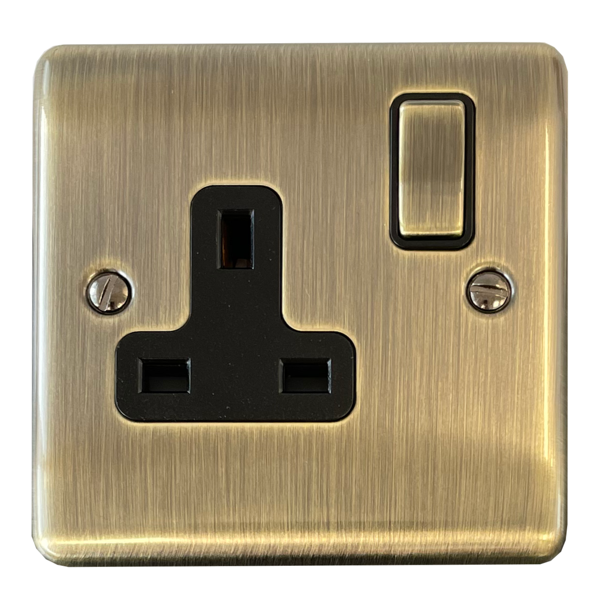 Basics Antique Brass 1 Gang Socket