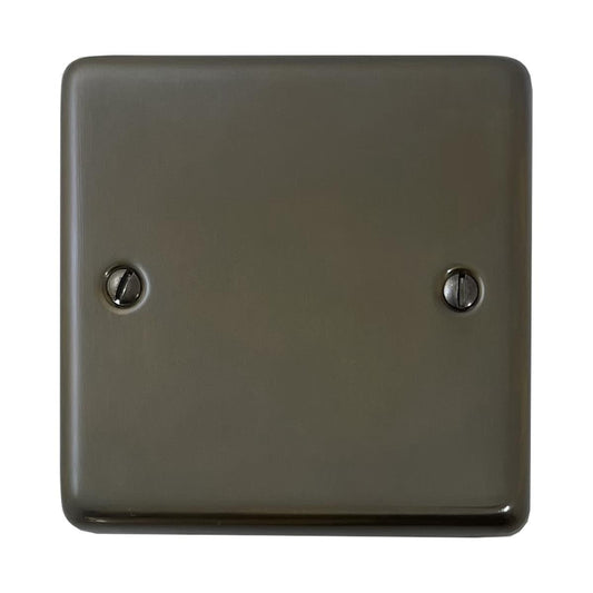 Contour Medium Bronze 1 Gang Blank Plate