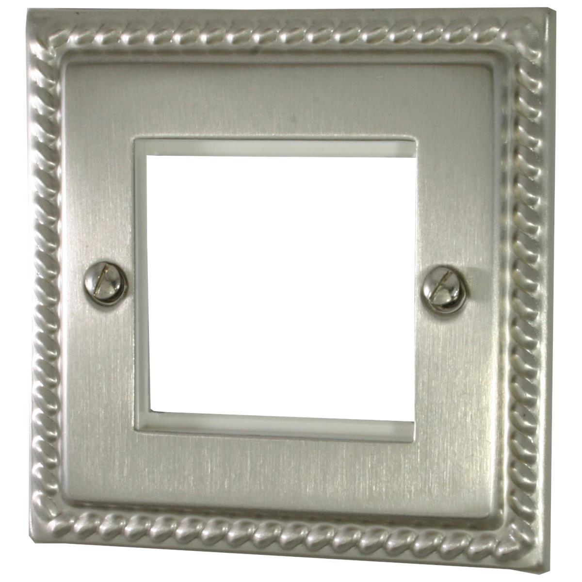 Monarch Satin Nickel 2 Gang Modular Plate