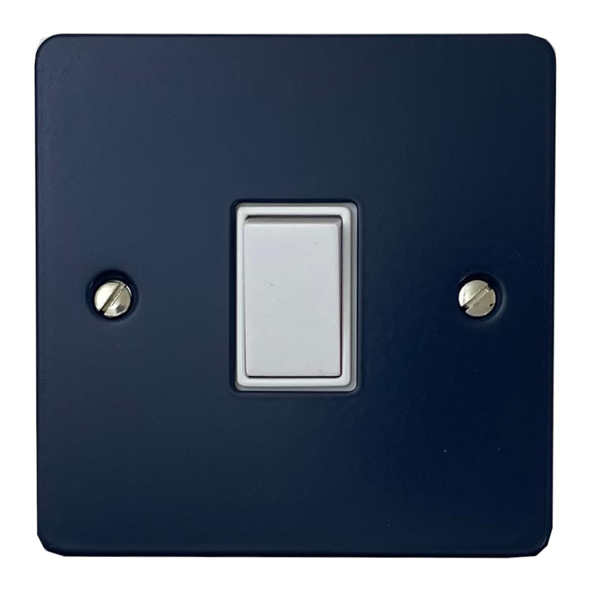 Flat Blue 1 Gang Switch (White Switch)