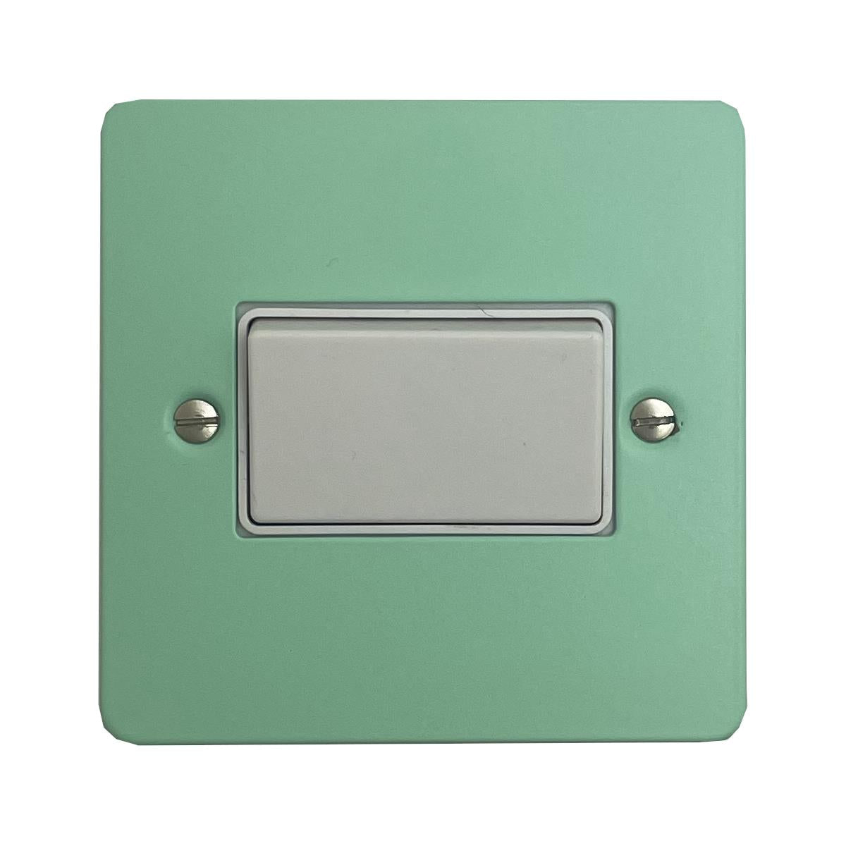 Flat Peppermint Green Fan Isolator (White Switch)