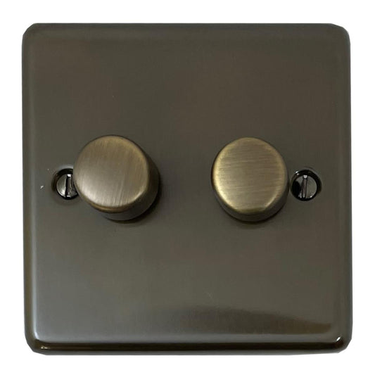 Contour Medium Bronze 2 Gang LED Dimmer